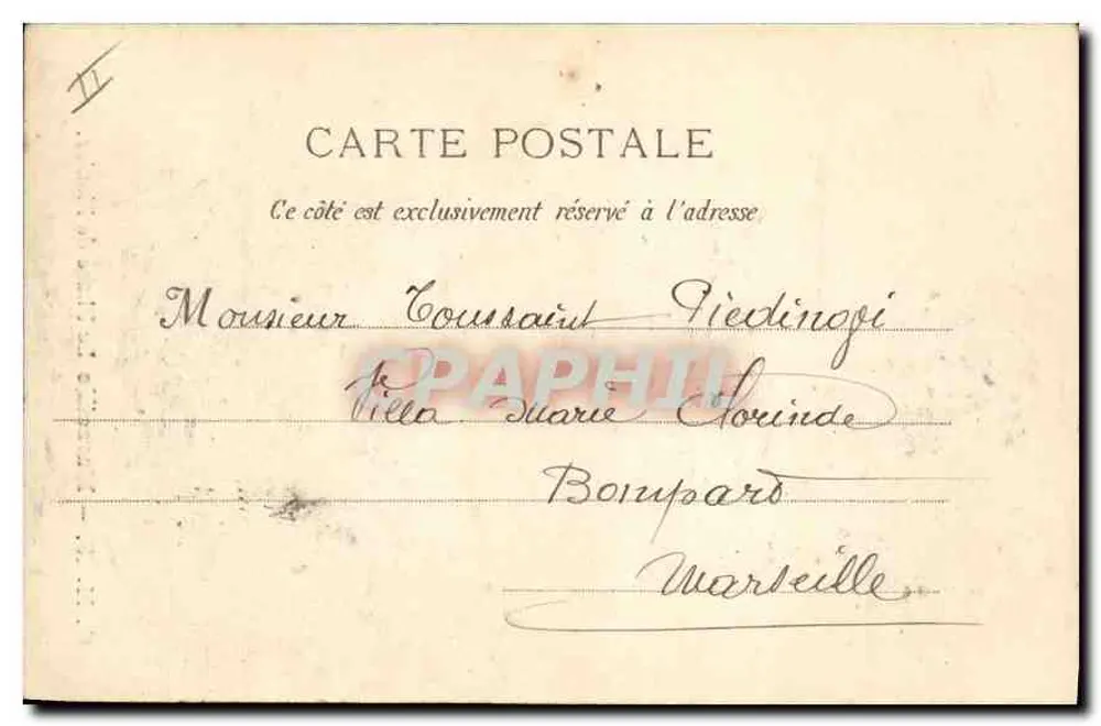 Marseille — O Farol de Planier — G. M. 18 - Verso