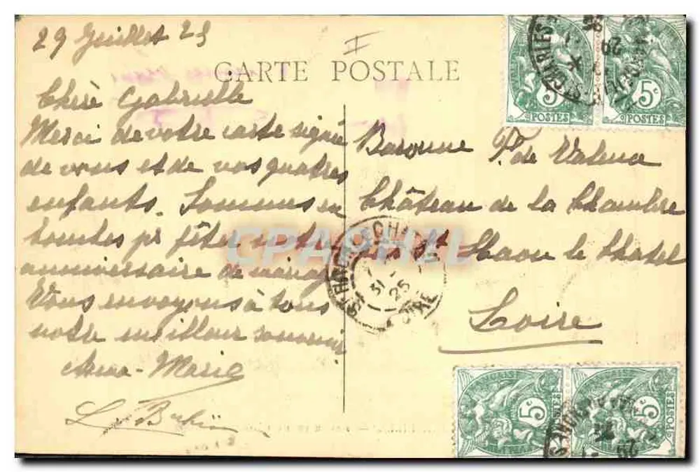 Marselha — Torre da Dérade — Editor não identificado, número de série não visível - Verso