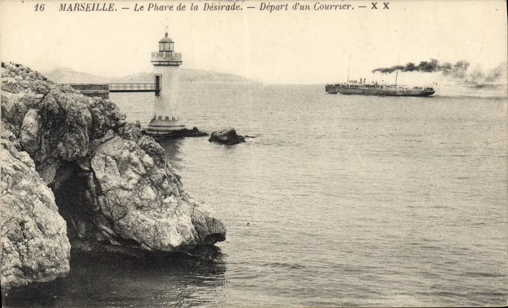 MARSEILLE — Leuchtturm La Désirade — Abfahrt eines Postwagens — X X - Vorderseite