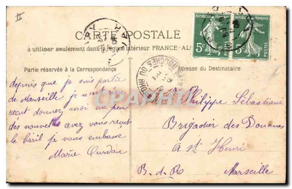 Marselha — Farol de Santa Maria — Fototipia E. Lacour, 19, rue Thubanegu, n°79 - Verso