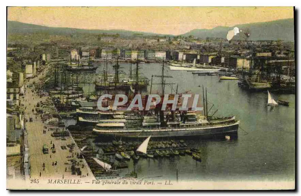 Marseille — Allgemeiner Blick auf den alten Hafen — LL. n°245 - Vorderseite