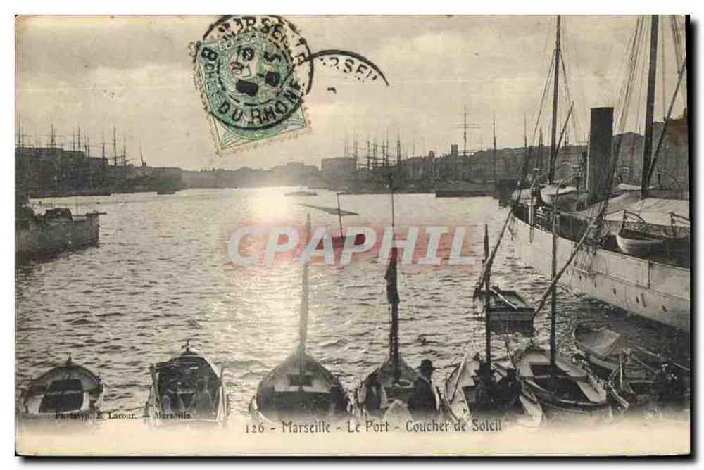 Marseille — O Porto — Pôr do Sol — Parisphyl & Lacour, n°126 - Frente