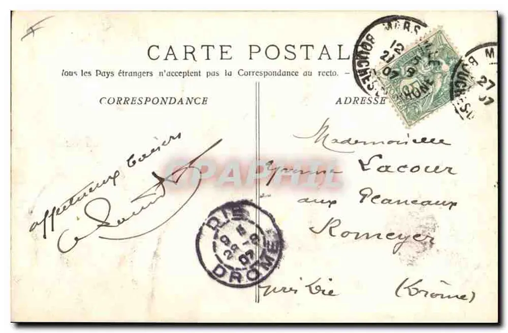 Marsella - El Puerto Viejo — vista del puerto con barcos y torre — editor C. Raphaël, n° 1131 - Reverso