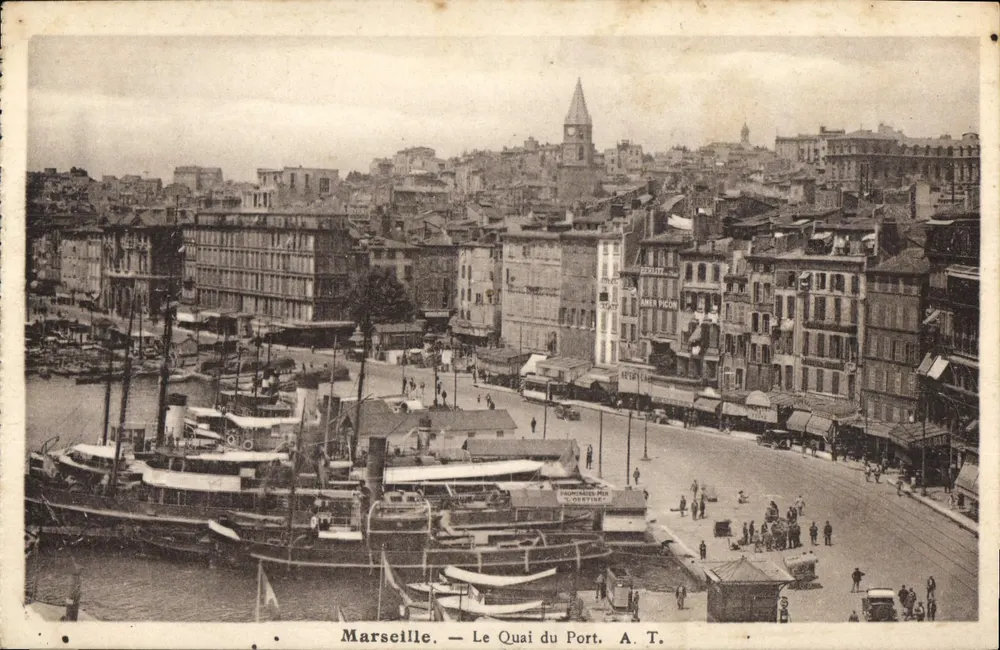 Marselha — O Cais do Porto — A. T. - Frente
