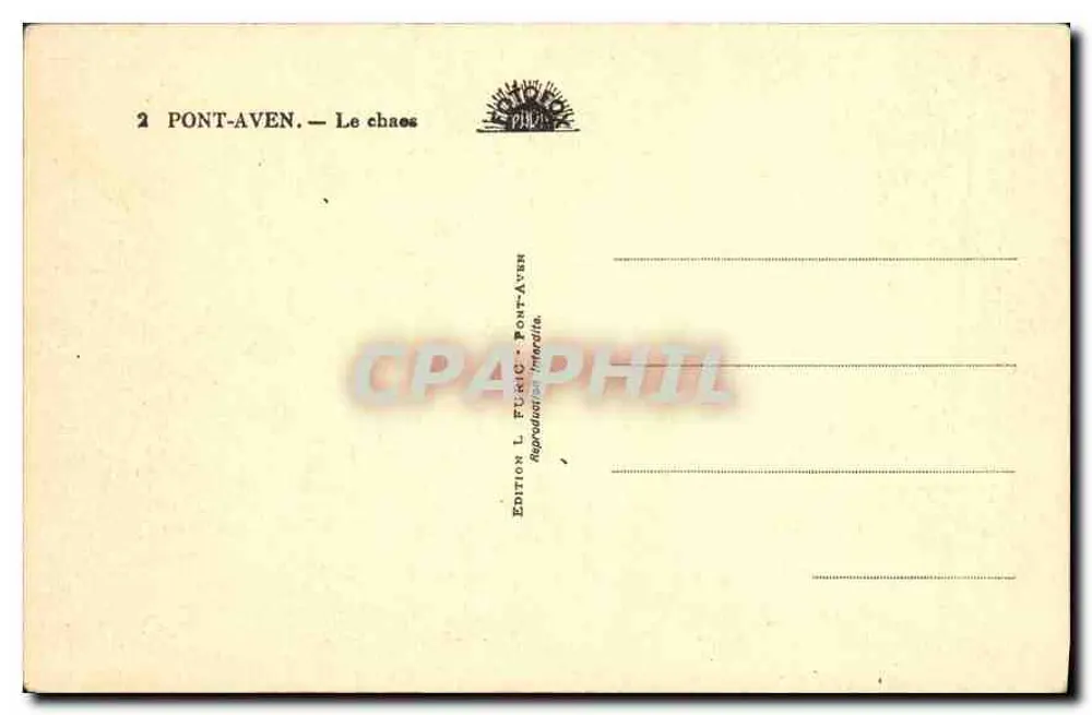 Pont-Aven — Le châos — Édition L. Funic Pont-Aven - Verso