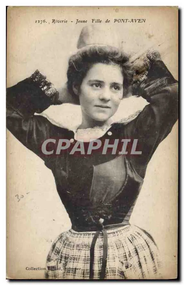 Junge Frau aus PONT-AVEN — Sammlung Vald, Guttpper — n° 1276 - Vorderseite