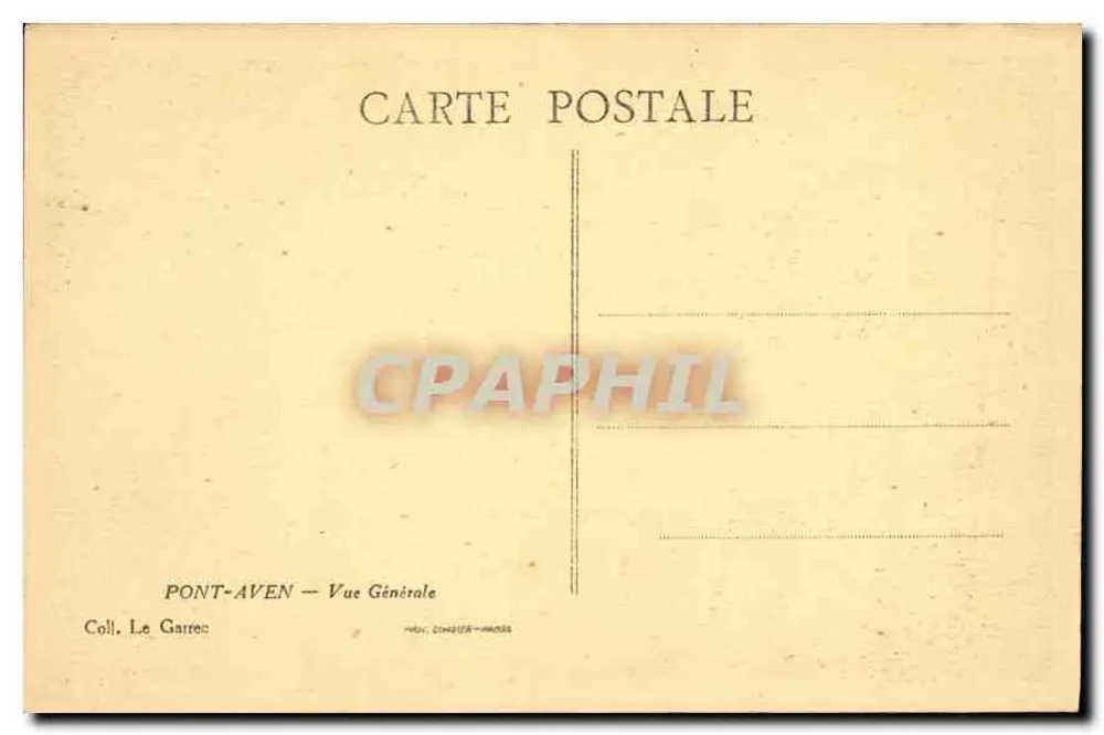 Pont-Aven — Vista Geral — Coll. Le Garres - Verso