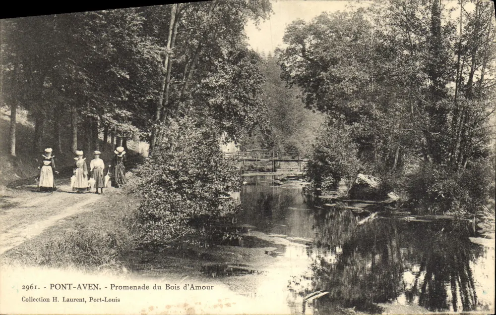 Pont-Aven - Promenade du Bois d'Amour — Sammlung H. Laurent, Port-Louis, n°2961 - Vorderseite