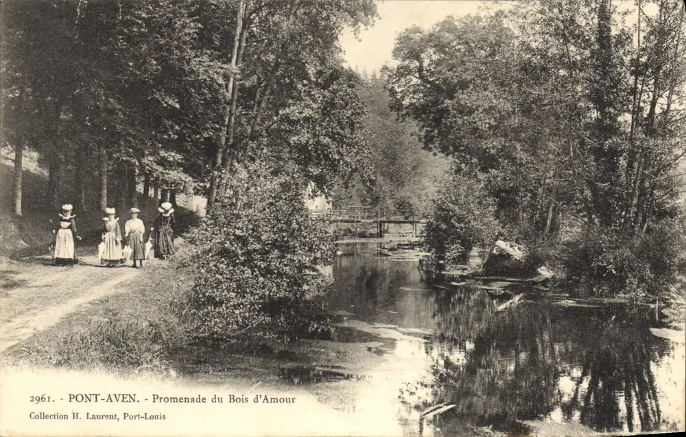 PONT-AVEN - Promenade du Bois d'Amour — Collection H. Laurent, Port-Louis, n° 2961 - Vorderseite