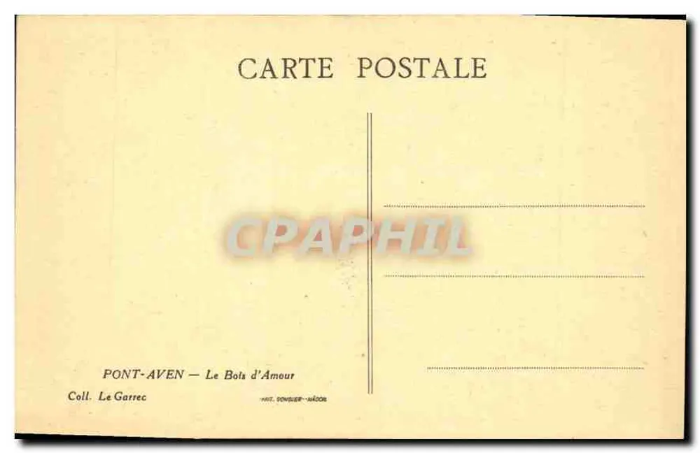 Pont-Aven — O Bosque do Amor — Coll. Le Garrec - Verso