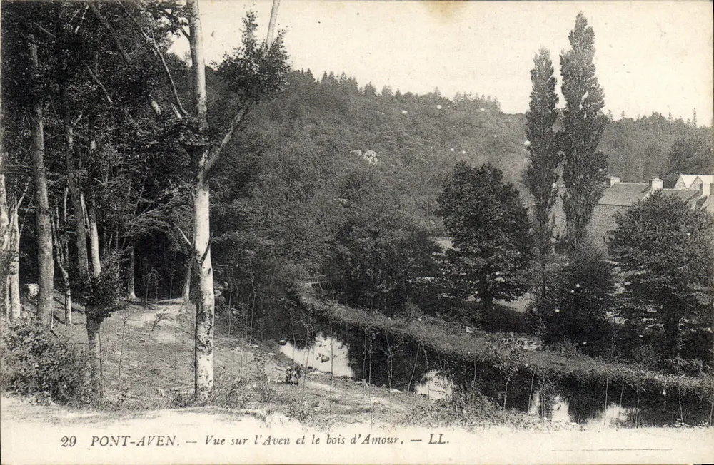 Pont-Aven — Blick auf den Aven und den Wald der Liebe — LL. - Vorderseite