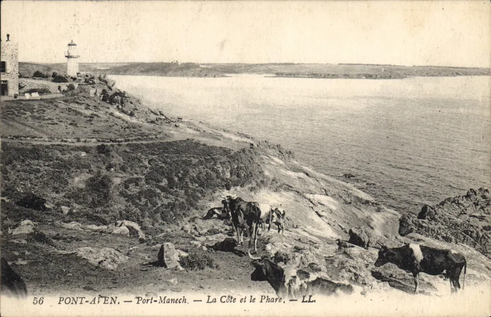 Pont-Aven — Port-Manech — Die Küste und der Leuchtturm — LL. - Vorderseite