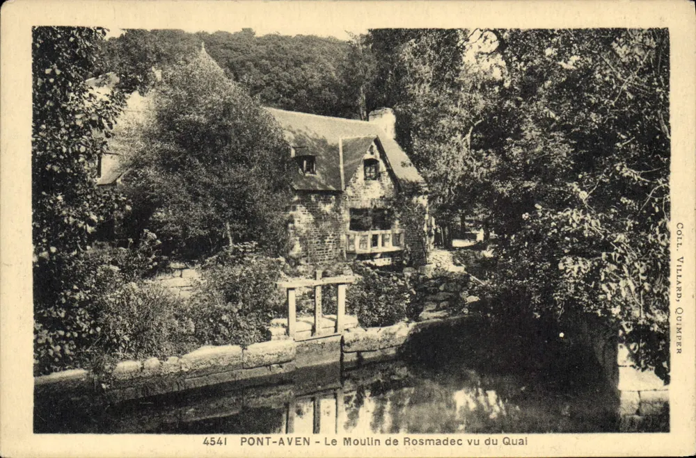 PONT-AVEN - Blick auf das Mühle Rosmadec vom Kai — Coll. Villard, Quimper, n° 4541 - Vorderseite