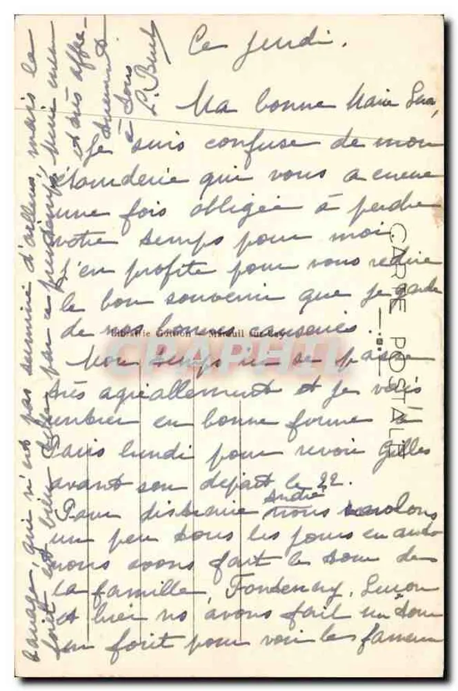 Mareuil-sur-Lay (Vendée) — O Marillet no inverno — editor não identificado, n° de série 4 - Verso