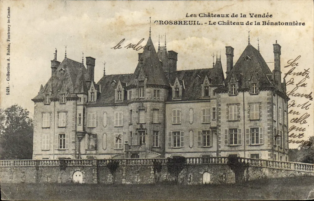 Grosbreuil - Schloss la Bénatonnière — Sammlung A. Robin, Fontenay-le-Comte, n°1421 - Vorderseite
