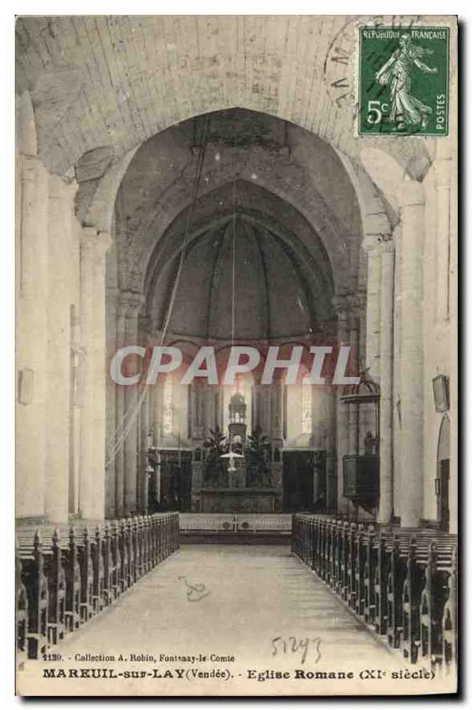 Mareuil-sur-Lay (Vendée) — Romeinse Kerk (11e eeuw) — Collectie A. Robin, Fontnay-le-Comte - Voorkant
