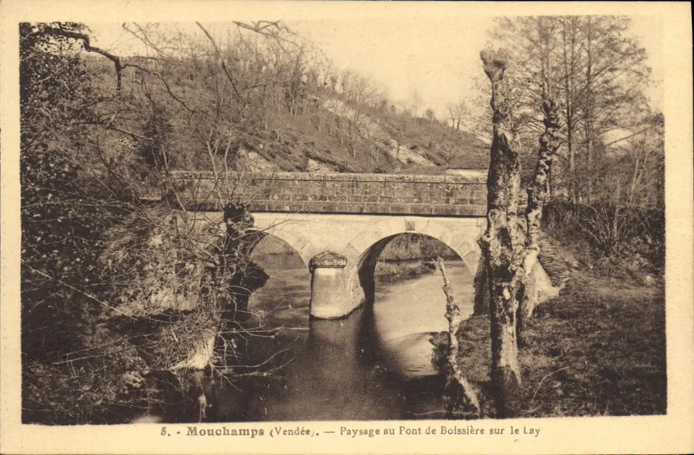 Mouchamps (Vendée) — Landschaft über den Pont de Boissière am Lay — Phototype Jehly-Roupin, Mortagne - Vorderseite