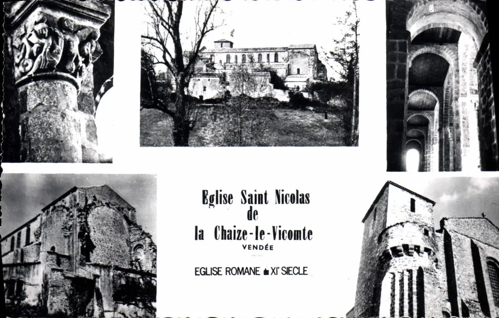 Kirche Saint Nicholas von La Chaize-le-Vicomte — Romanische Kirche des 11. Jahrhunderts — 734 - Vorderseite