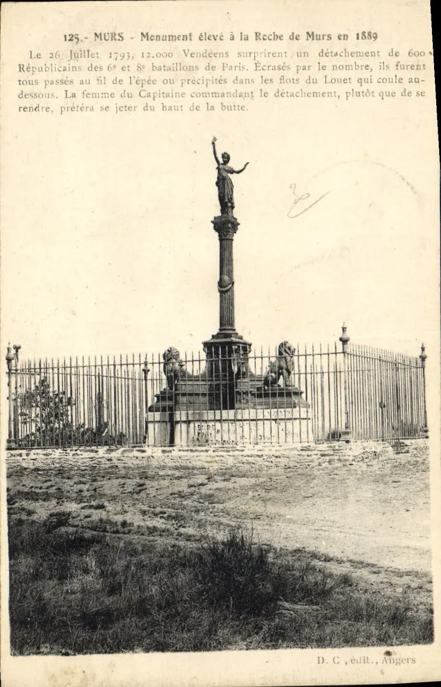 Wände - Denkmal für Murs aus dem Jahr 1889 — D.C. Verlag, Angers - Vorderseite