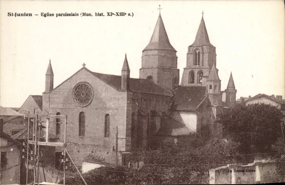 St-Junien — Pfarrkirche (Denkmal historisch XI. bis XIII. Jahrhundert) — An Grand Livre - Vorderseite