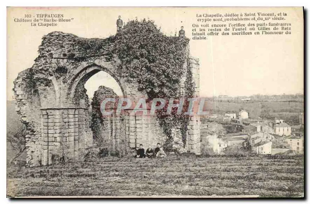 Tippauges - Schloss "Barbe-Bleue" und Die Kapelle — Verleger J. B. F. Roux-Martin - Vorderseite
