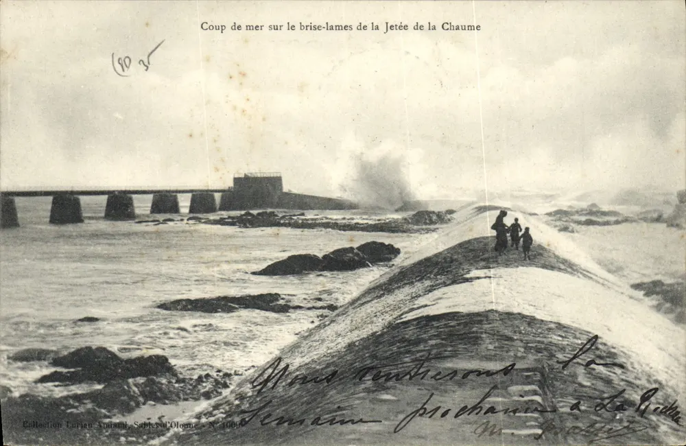 Sturm auf dem Brückenkopf der Jetée de la Chaume — Sammlung Lurien Auriard, Sabres d'Olonne, Nr. 1009 - Vorderseite