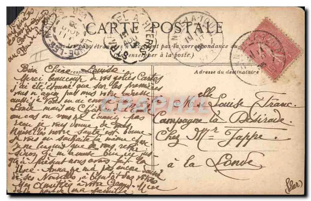 Hyères. Place Godillot und die Kirche der Engländer — LV & CT - Rückseite