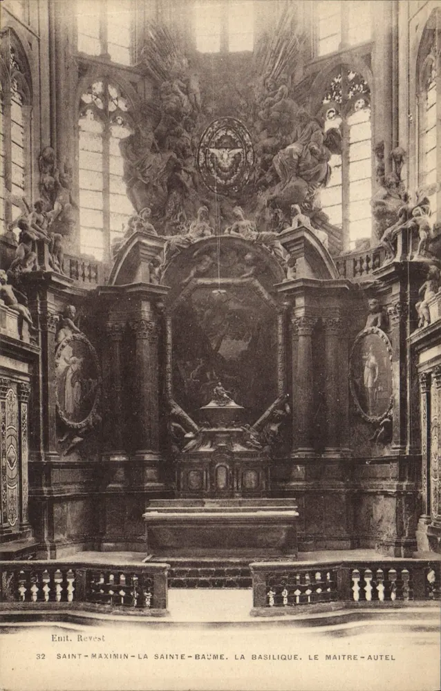 Saint-Maximin-la-Sainte-Baume, die Basilika, der Hauptaltar - Vorderseite