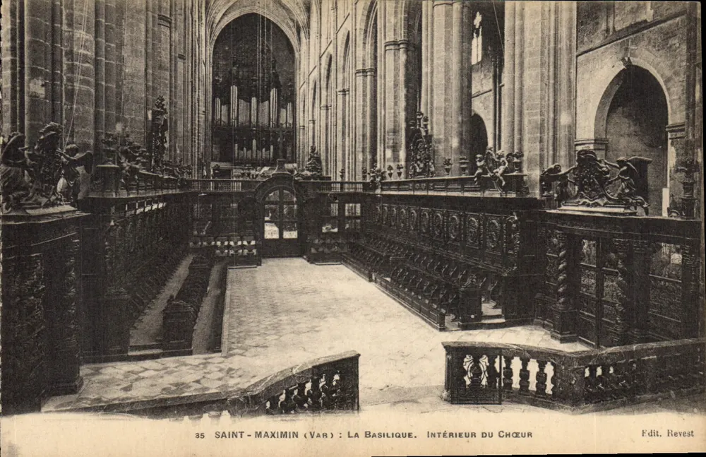 Saint-Maximin (Var) : A Basílica. Interior do Coro — Edit. Revest, n°35 - Frente