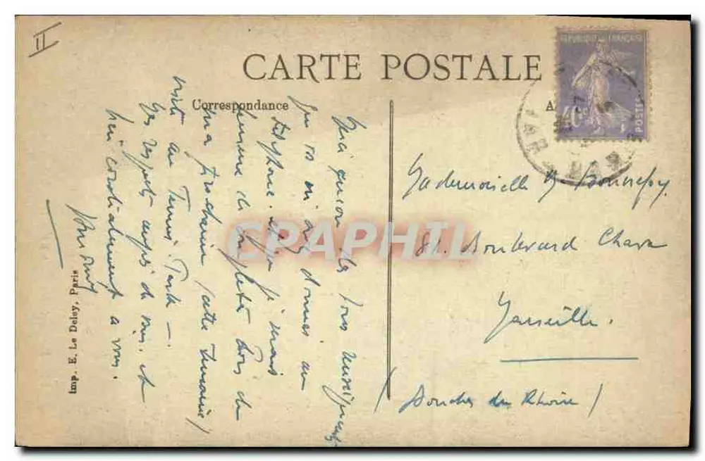 TAMARIS-SUR-MER — Die Pappeln von la Rouve — Verlag E. Le Dely, Paris, n° 57 - Rückseite