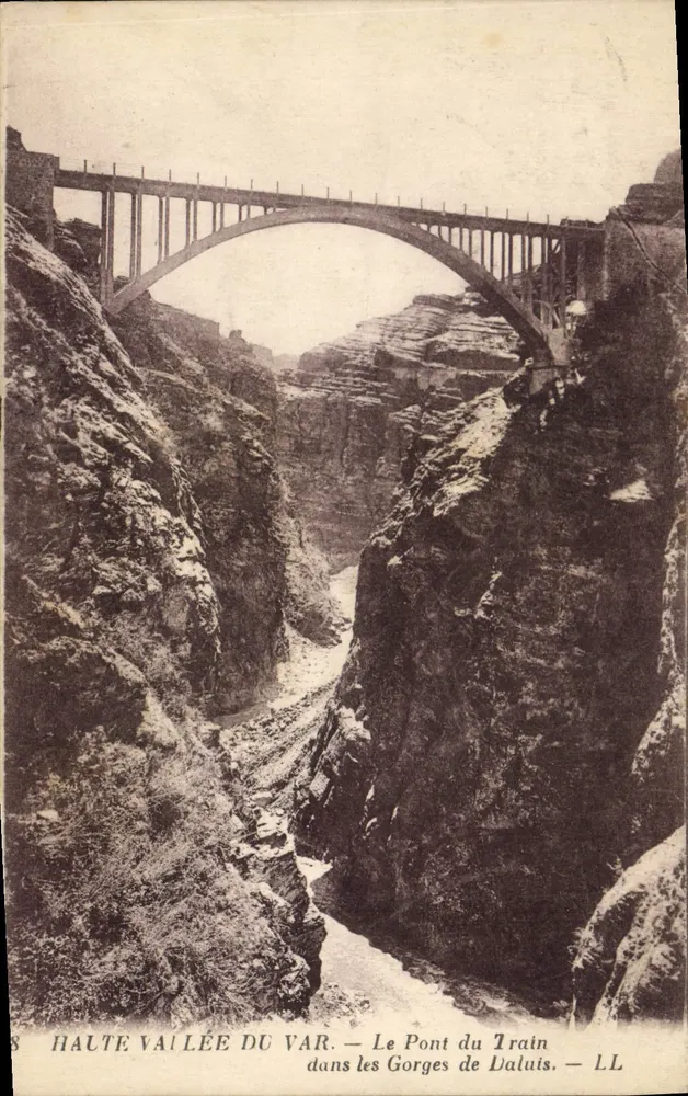 Der Train-Brücke in den Gorges de Daluis — HAUTE VALLEE DU VAR — LL - Vorderseite