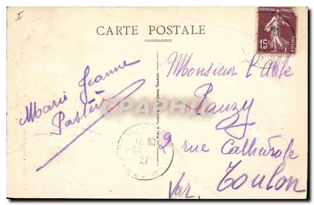 Guillaumes (A.-M.) — Gorges de Daluis — Editor A. TURBAT & CIE, TARBES - Verso