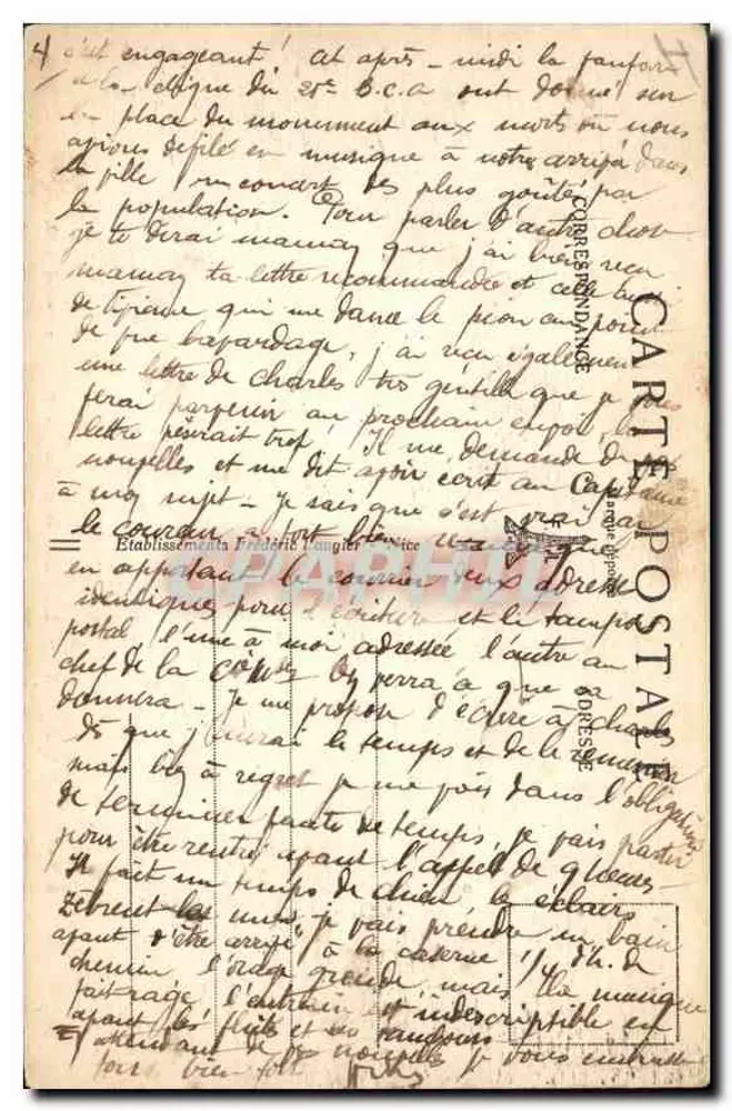 Die Kurven der Straße von Menton nach Sospel — Castillon (A.-M.) — Nr. 1124 — FL. - Rückseite
