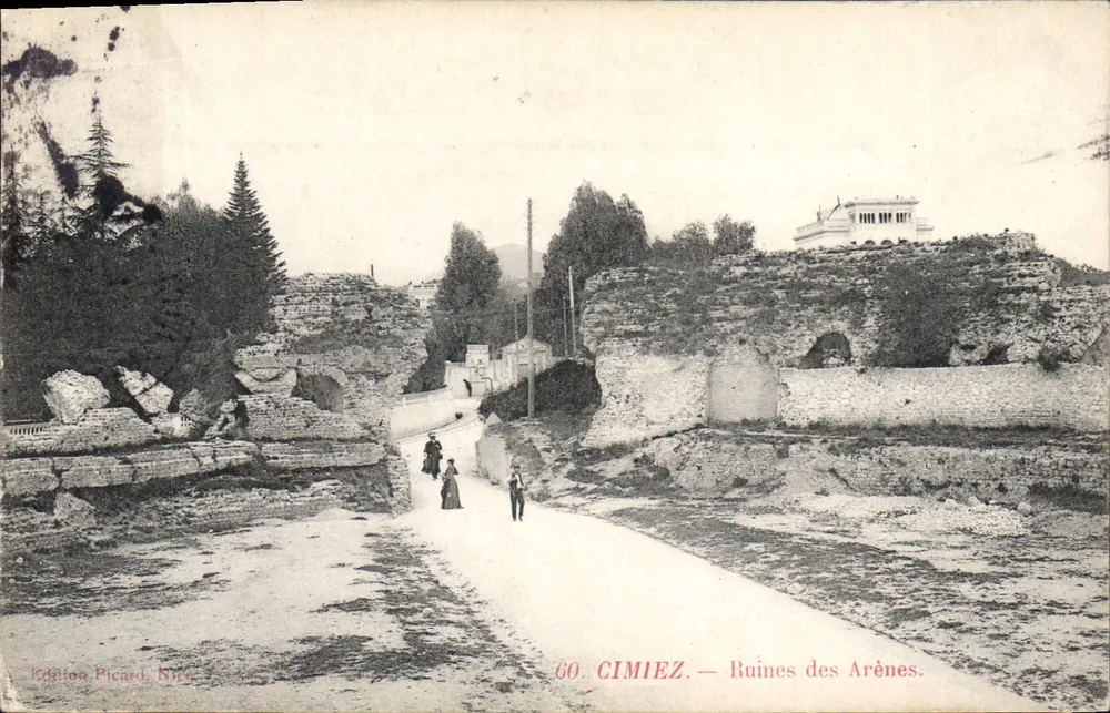 Cimiez — Ruínas das Arênes — Edição Picard, Nîmes - Frente