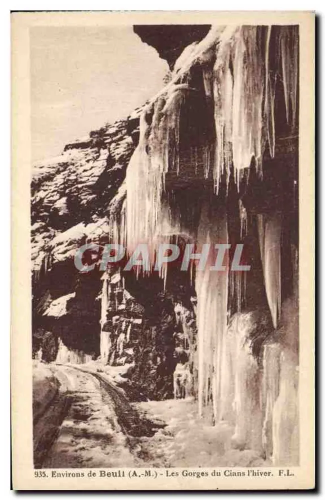 Gorges du Cians im Winter — Environs de Beaulieu (A.-M.) — F.L. n°933 - Vorderseite
