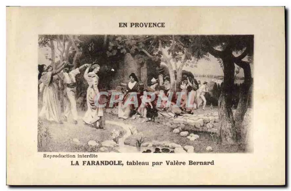 La Farandole — Gemälde von Valère Bernard — Éd. d'Art M. Bernard, Marseille - Vorderseite
