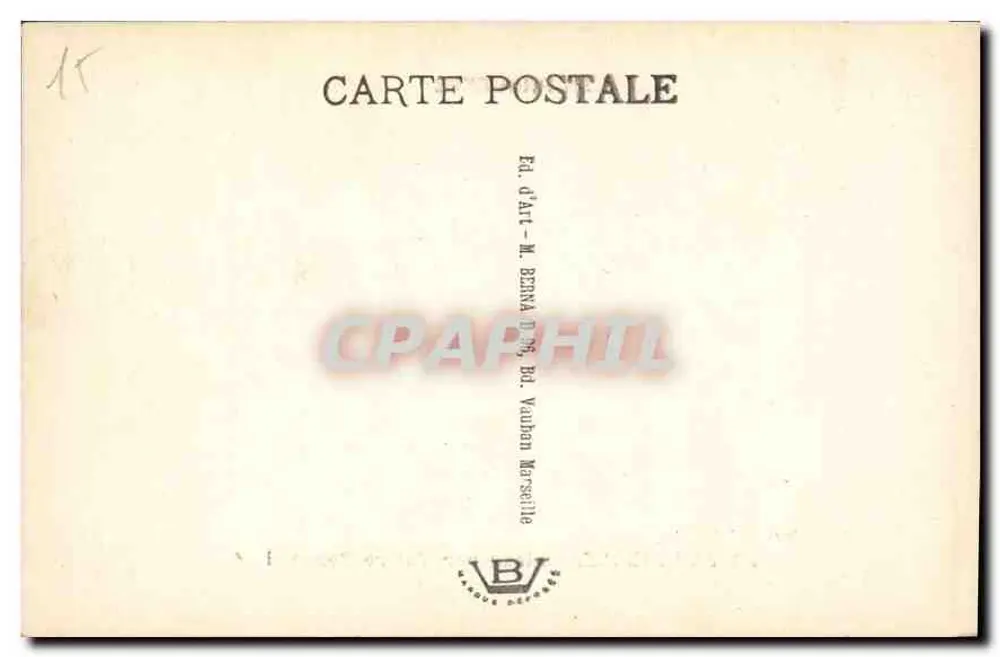 La Farandole — Gemälde von Valère Bernard — Éd. d'Art M. Bernard, Marseille - Rückseite