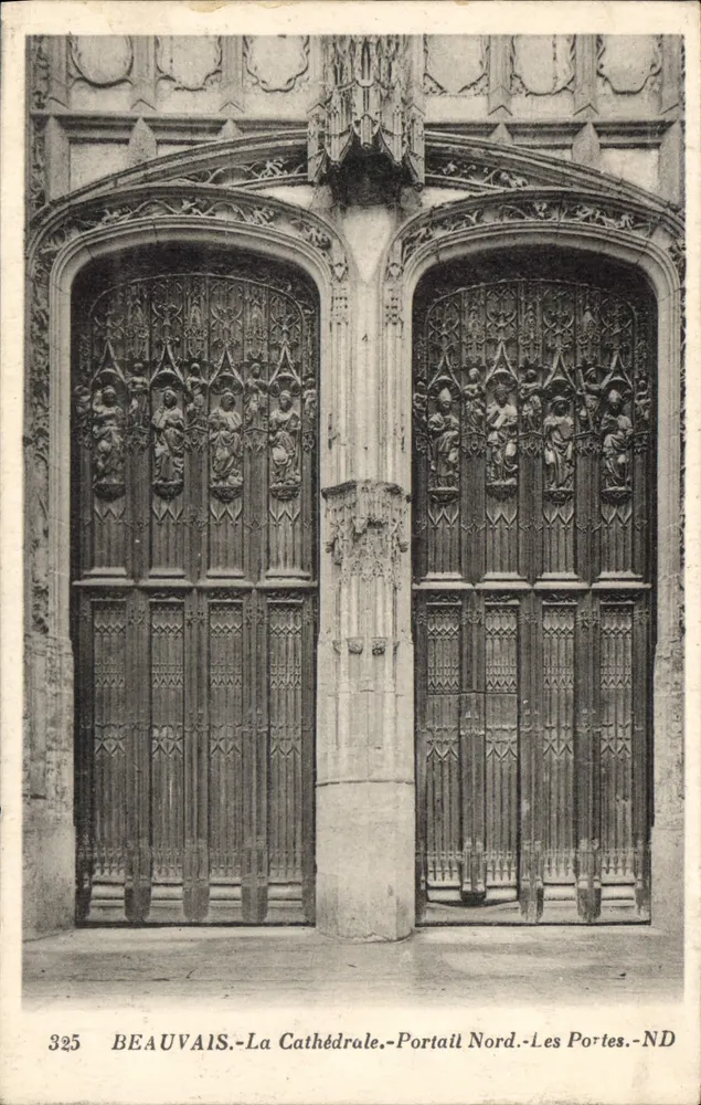 Beauvais — Die Kathedrale — Nordportal — Die Türen — ND - Vorderseite