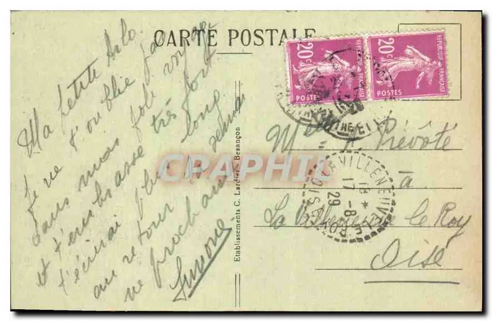 NANCY — Palácio Ducal — O Portal — C.L.S. n°12 - Verso
