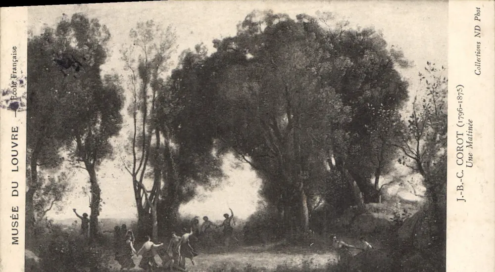 Museu do Louvre — J.-B.-C. Corot (1796-1875) — Uma Matinée — Coleções Francesas - Frente
