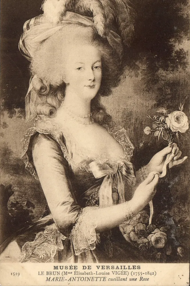 Marie-Antoinette, die eine Rose pflückt — Musée de Versailles — Verlag Le Brun, Nr. 1519 - Vorderseite