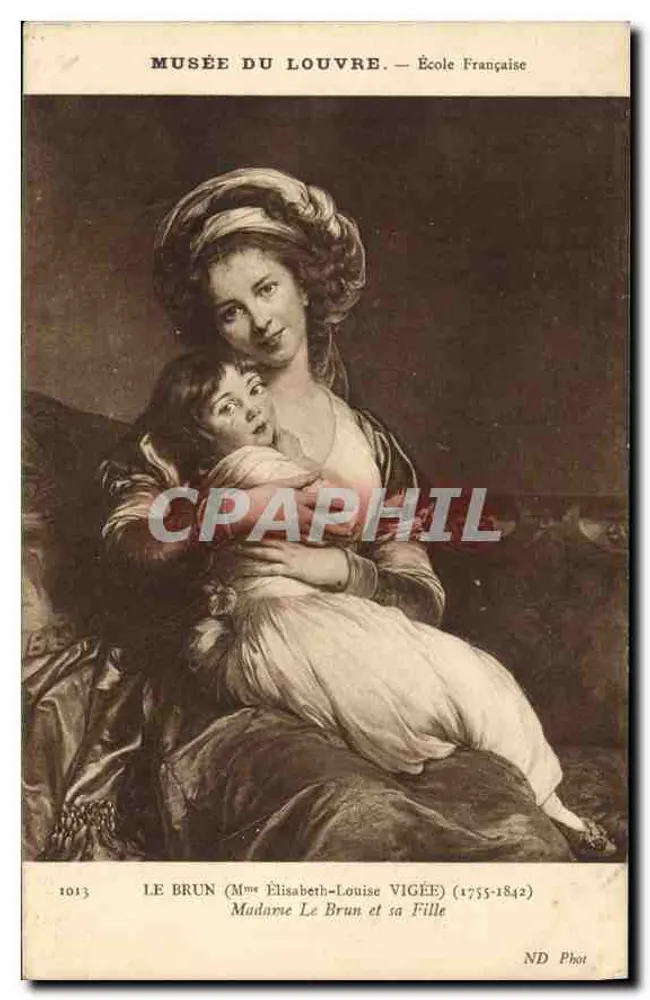 Madame Le Brun und ihre Tochter — Französische Schule — ND Phot - Vorderseite