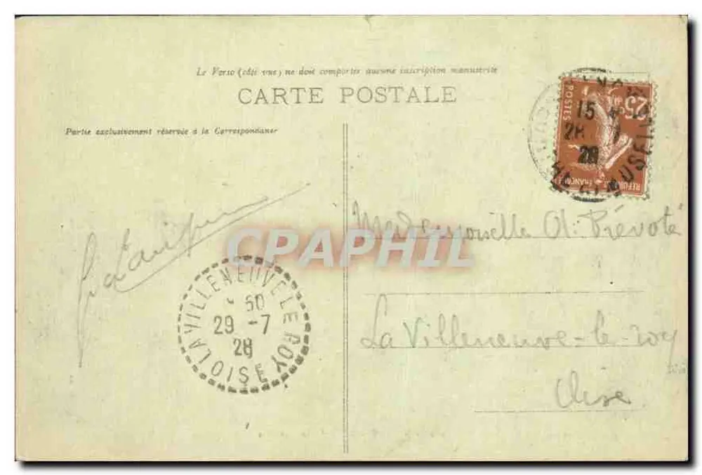 NANCY - Praça da Carrière — Imprimeries Réunies de Nancy, n° 162 - Verso