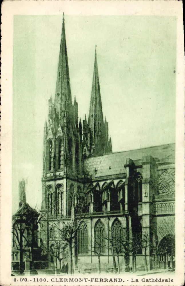 Clermont-Ferrand — A Catedral — G. D'O. - 1100 - Frente