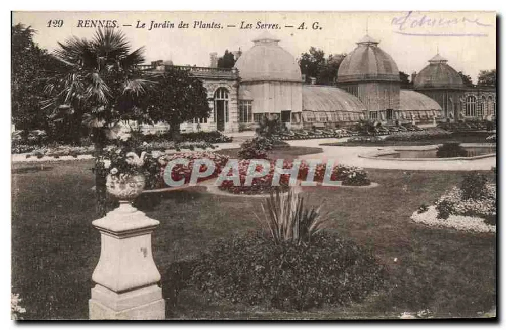 Rennes — Der Botanische Garten — Die Gewächshäuser — A. G. - Vorderseite