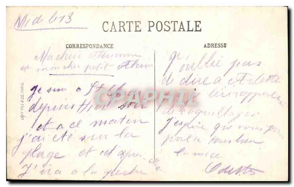 Rennes — Der Botanische Garten — Die Gewächshäuser — A. G. - Rückseite