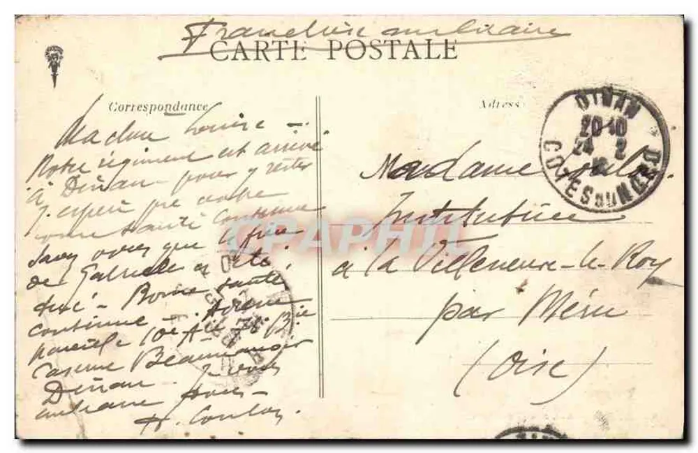 Dinan - Turm Sainte-Catherine — Küste der Saphir — Artaud-Nozais, Nantes, n°50 - Rückseite