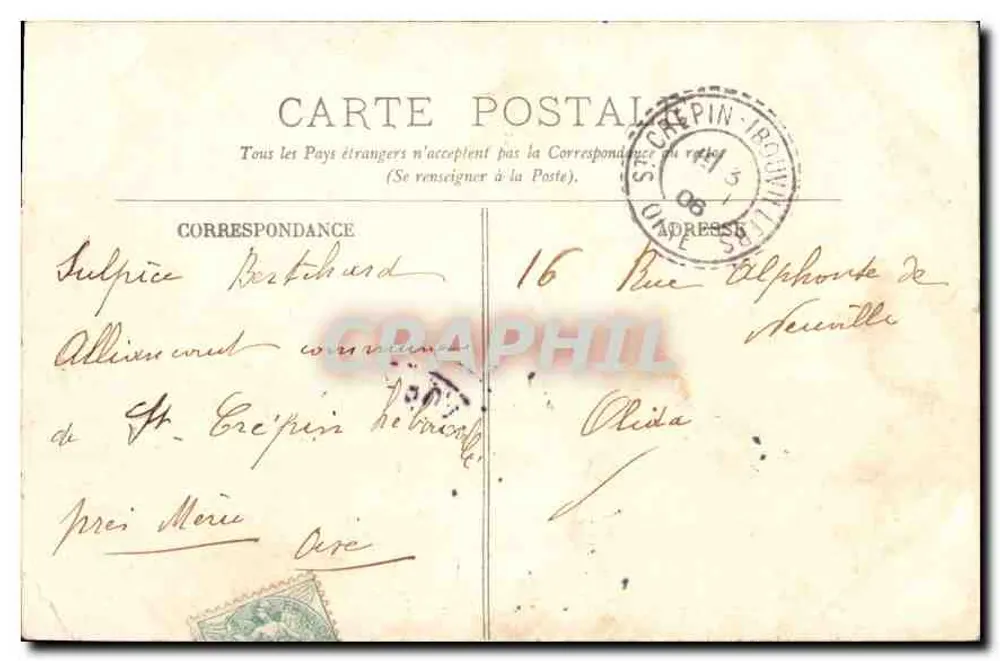 Marselha — Conjunto do Palácio de Longchamps — Editor L.T. n°23 - Verso