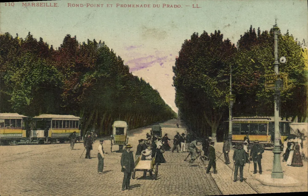 Marseille. Rond-Point und Promenade du Prado — LL. - Vorderseite