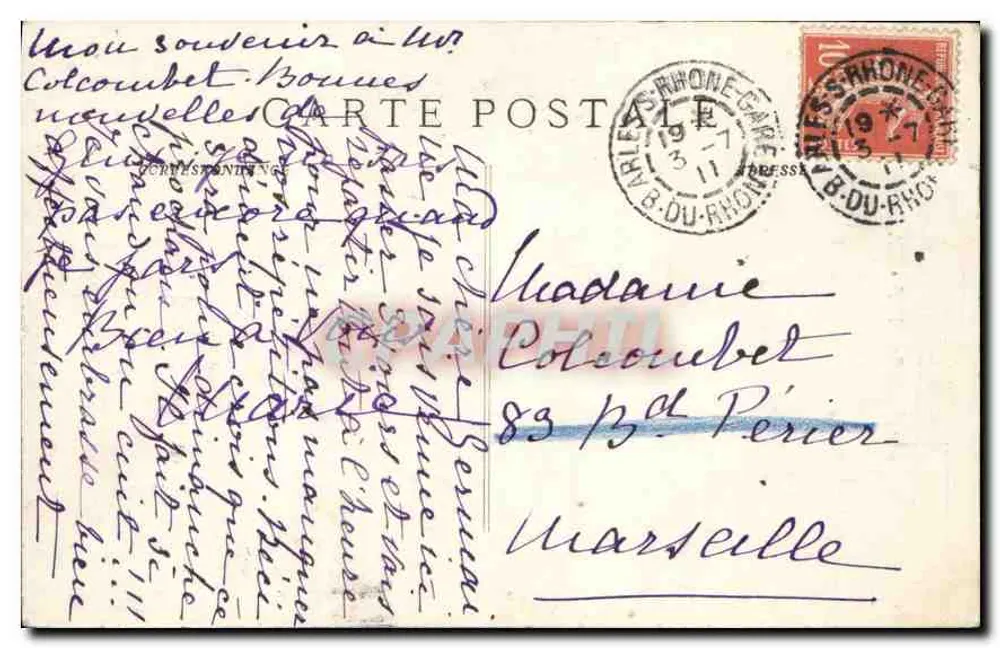 Arlésienne im 18. Jahrhundert — von Raspal — Verlag P. Ruat, Marseille - Rückseite
